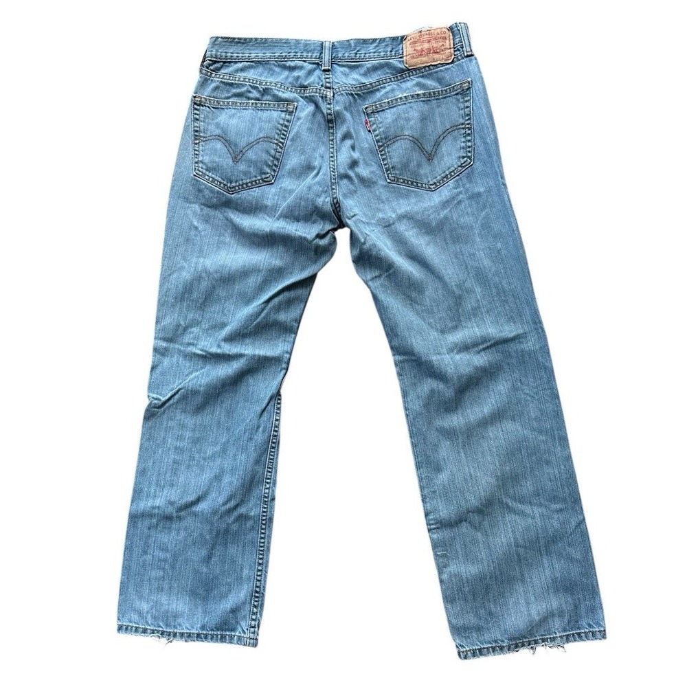 Levi's 559 Relaxed Straight Jeans‎ Mens 34x30 Blue Fade Distressed Grunge Skate